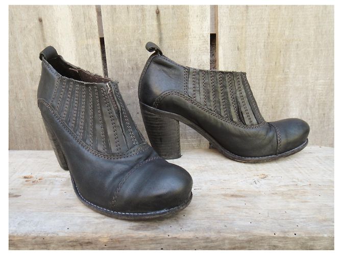 Botines Cotélac de cuero negro talla 38 - vista 3