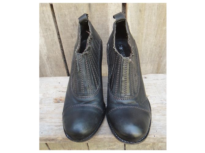Botines Cotélac de cuero negro talla 38 - vista 4