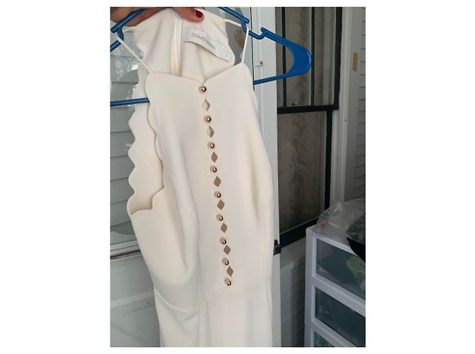 Zimmermann Très beau robe avec de boutons en or. Blanco - vista 3