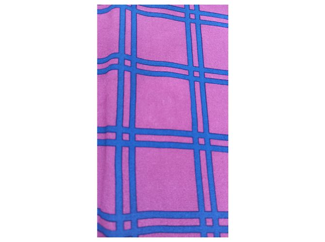 Foulard in seta Christian Dior Rosa Blu - vista 3