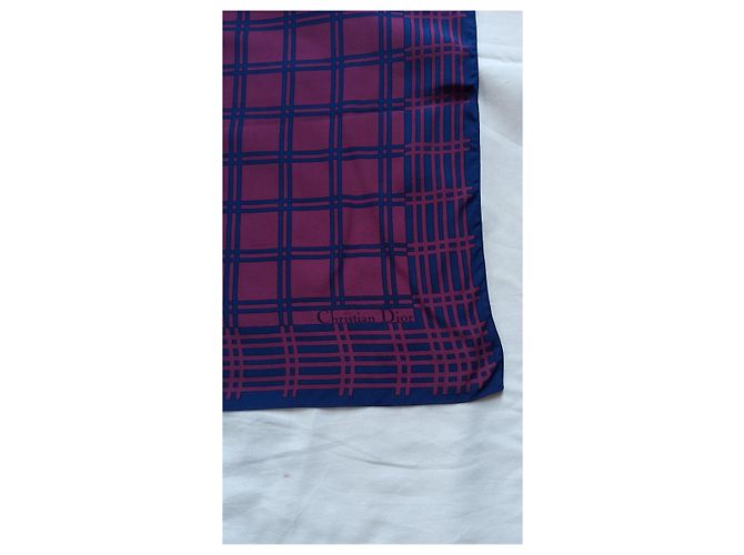 Foulard in seta Christian Dior Rosa Blu - vista 4