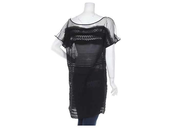 Diane Von Furstenberg Mabel Seidenkleid Tunika schwarz - Ansicht 7