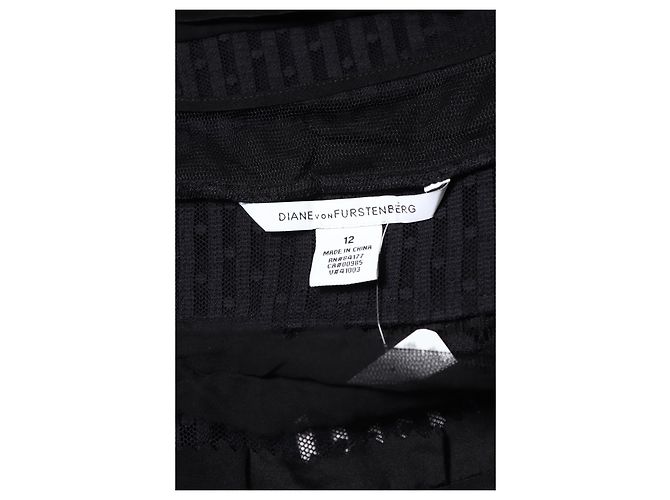 Diane Von Furstenberg Mabel Seidenkleid Tunika schwarz - Ansicht 8