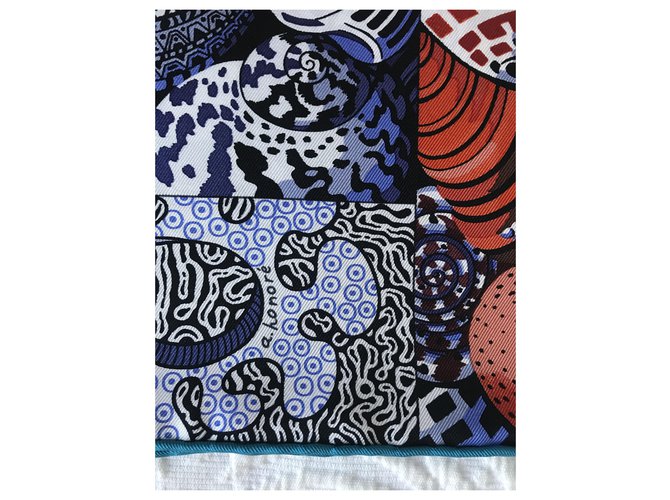 Hermès Hermes Square 90 Nickerchen im Paradies Blau - Ansicht 6