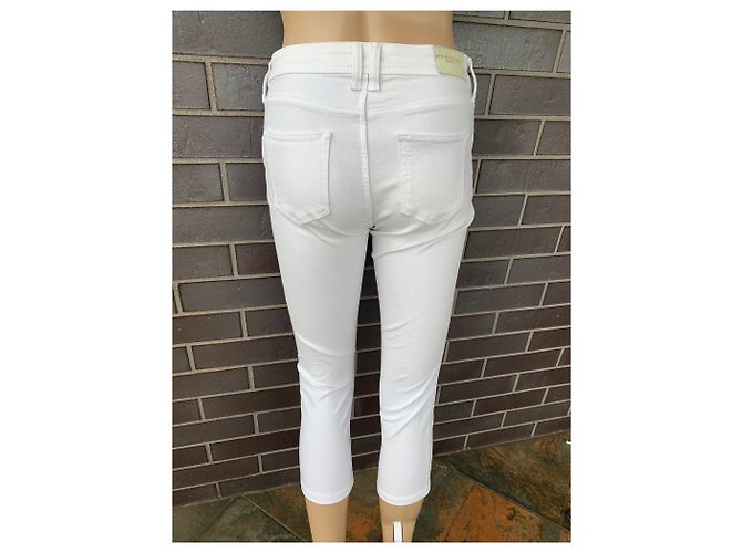 Vaqueros Burberry Brit Blancos Skinny Cropped - vista 4