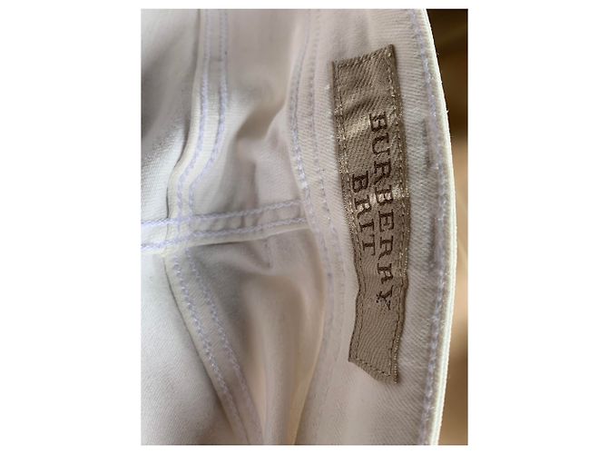 Vaqueros Burberry Brit Blancos Skinny Cropped - vista 6