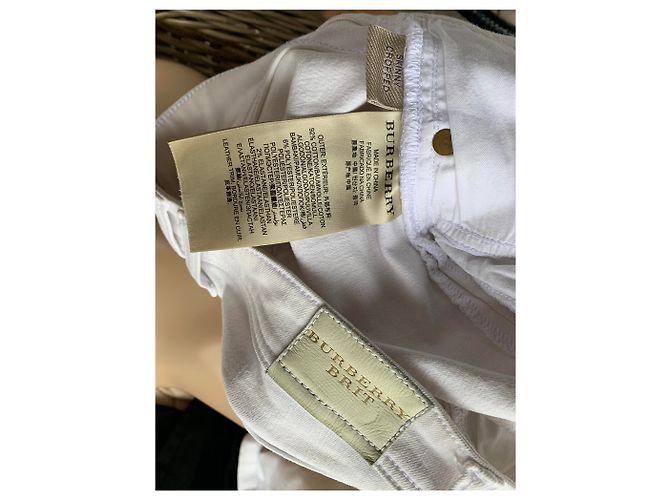 Vaqueros Burberry Brit Blancos Skinny Cropped - vista 8