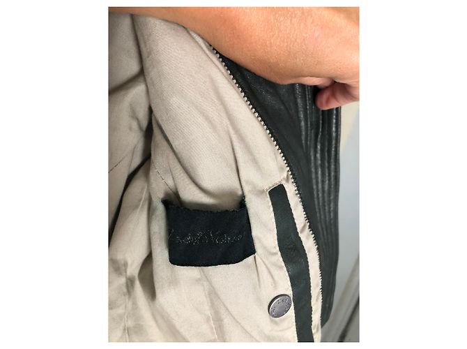 Zadig & Voltaire Klassische Nappalederjacke Dunkelgrün - Ansicht 3