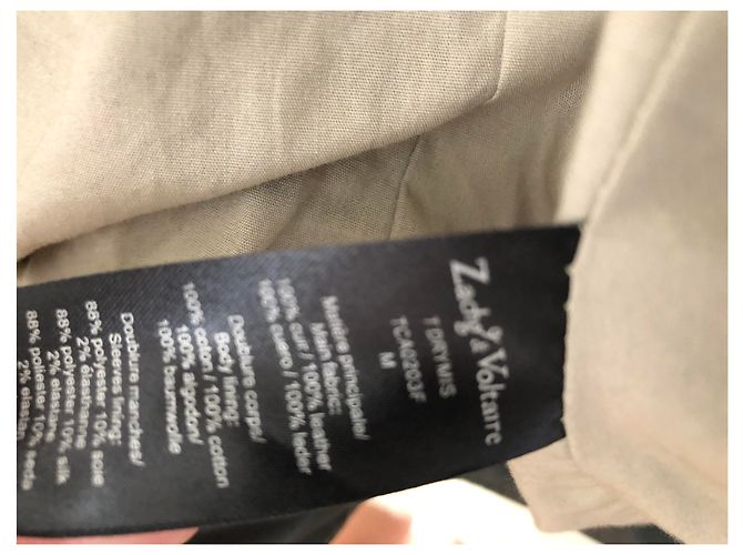 Zadig & Voltaire Klassische Nappalederjacke Dunkelgrün - Ansicht 4