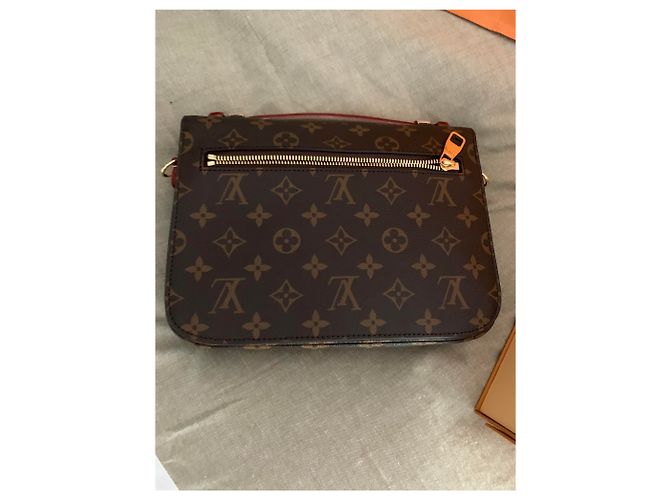 Louis Vuitton Métis Handtasche Dunkelbraun Stoff - Ansicht 2