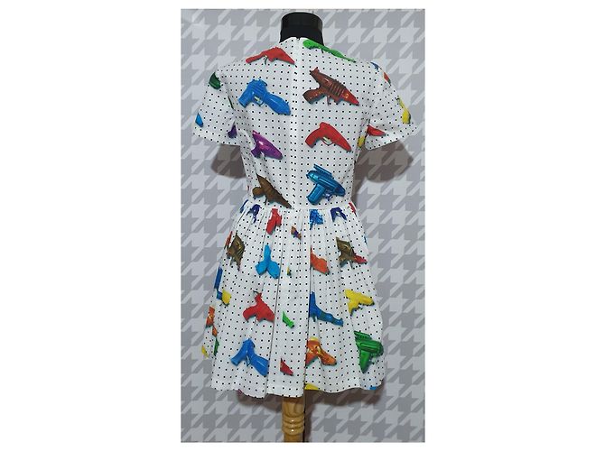 Vestido Jeremy Scott de algodón con estampado de pistolas de juguete Multicolor - vista 3