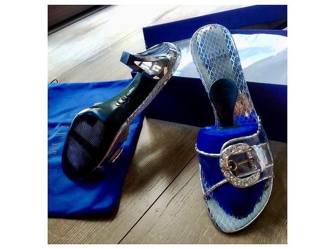 Stuart Weitzman neue High hills Sandaletten Silber - Ansicht 2