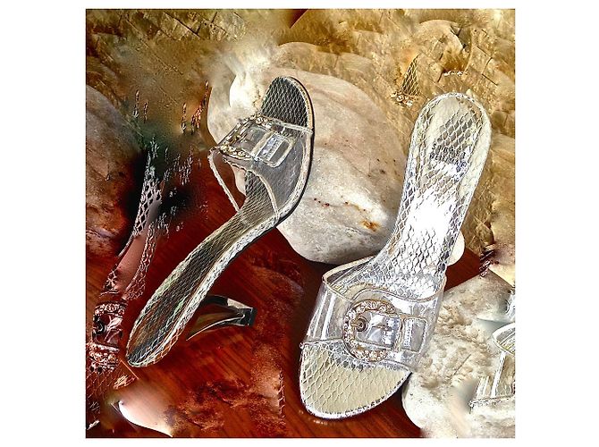 Stuart Weitzman neue High hills Sandaletten Silber - Ansicht 7