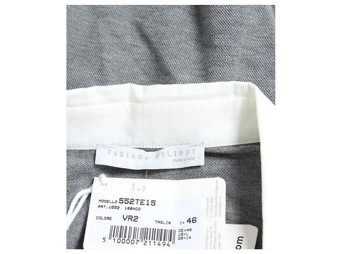 Camiseta sin mangas de algodón gris Fabiana Filippi - vista 7