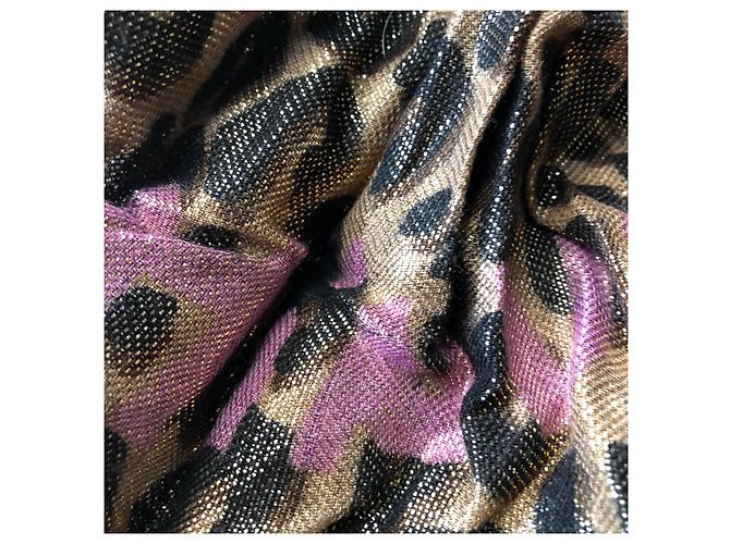 Louis Vuitton Stole Leopard Disco Gold di Stephen Sprouse - edizione limitata! Marrone D'oro Fuschia - vista 5