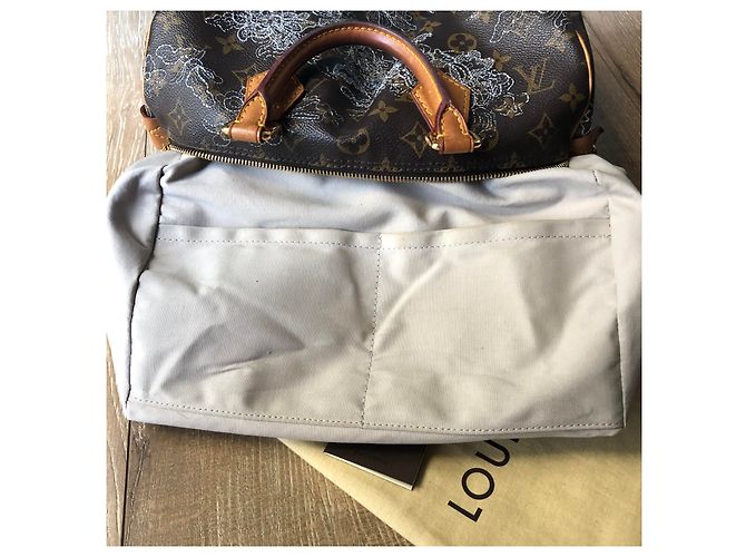 Louis Vuitton Edizione speciale Speedy bag (sprouse) Argento Beige Marrone scuro - vista 11