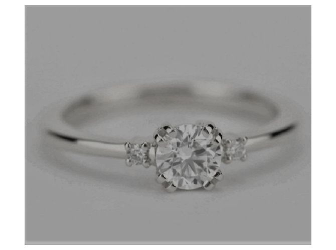 Autre Marque Verlobungsring aus 18k Weißgold und Diamanten Größe 51 - Ansicht 2