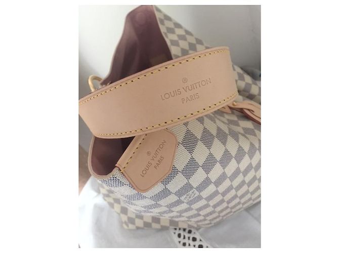 Louis Vuitton GRACEFUL BAG Damier Azur Canvas MM Bianco sporco - vista 5