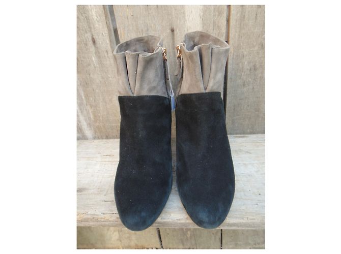 Botas Salvatore Ferragamo p 39,5 Negro Beige - vista 5