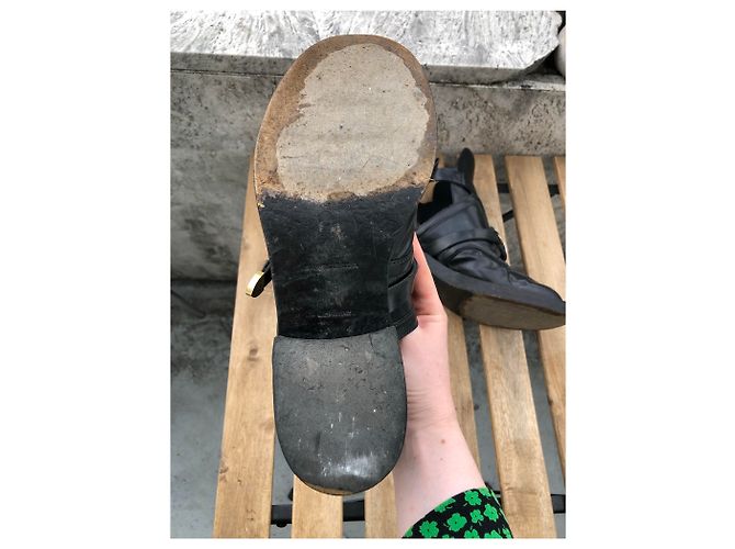 Botas Balenciaga Belt de charol negro - vista 2