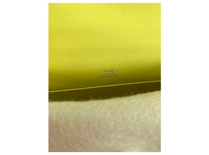 Hermès Kelly Clutch hellgelb - Ansicht 7