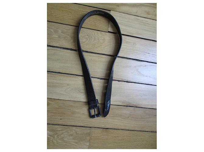 Armani Jeans Schwarzer Ledergürtel, Taille 70/85. - Ansicht 2