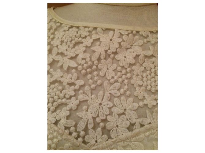 Autre Marque Vestido Héroïnes Koline Marfil Encaje Algodón Nailon Blanco roto - vista 4