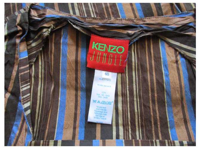 Kenzo Bustier de seda, rayado, taille 40. Multicolor - vista 3