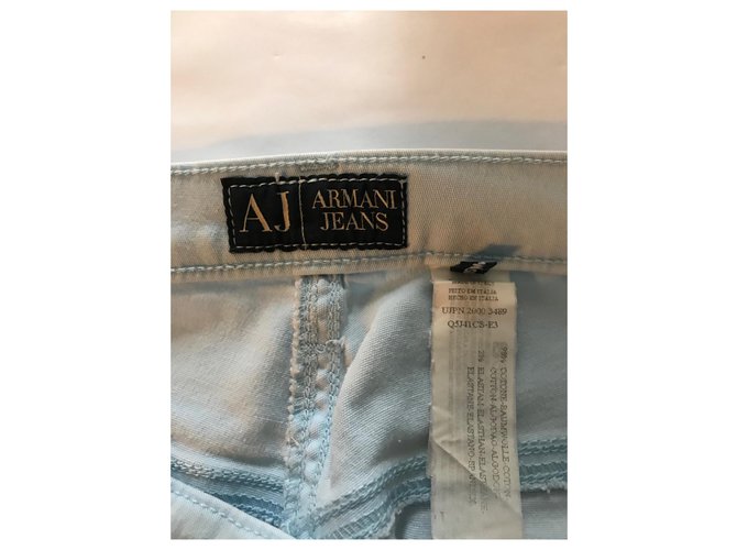 Vaqueros Armani Jeans Azul Cielo de Algodón Azul claro - vista 2
