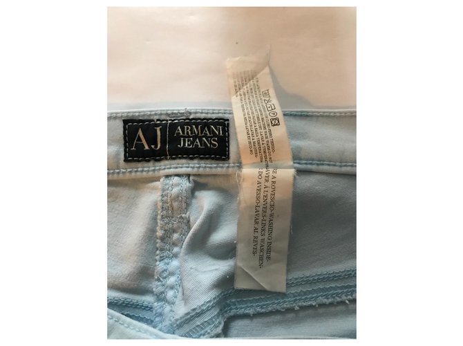 Vaqueros Armani Jeans Azul Cielo de Algodón Azul claro - vista 3