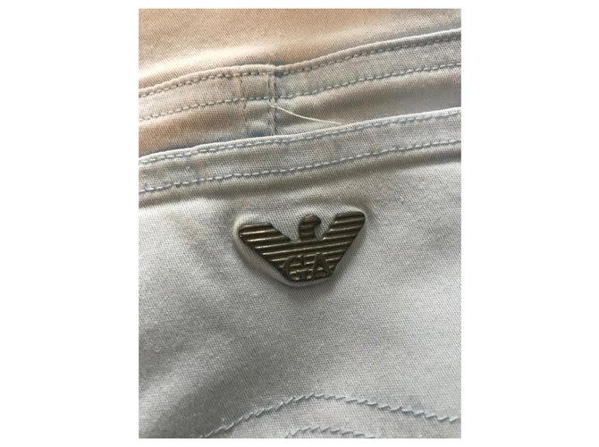 Vaqueros Armani Jeans Azul Cielo de Algodón Azul claro - vista 5