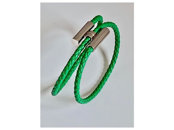 Hermès Pulsera Tournis Verde Verde claro - vista 3