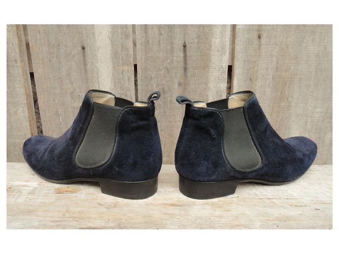 Stivali Chelsea Sartore Blu Navy Scamosciati 38 IT - vista 5