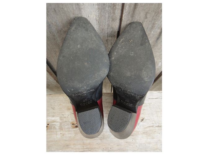 Stivali Western Sartore in pelle nero e rosso 35 IT - vista 6