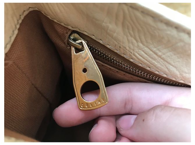 Borsa Céline in pelle beige - vista 11