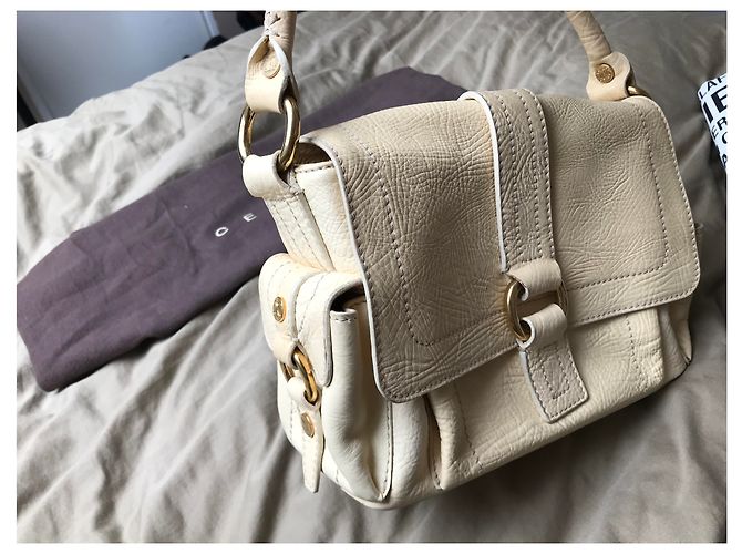 Borsa Céline in pelle beige - vista 13