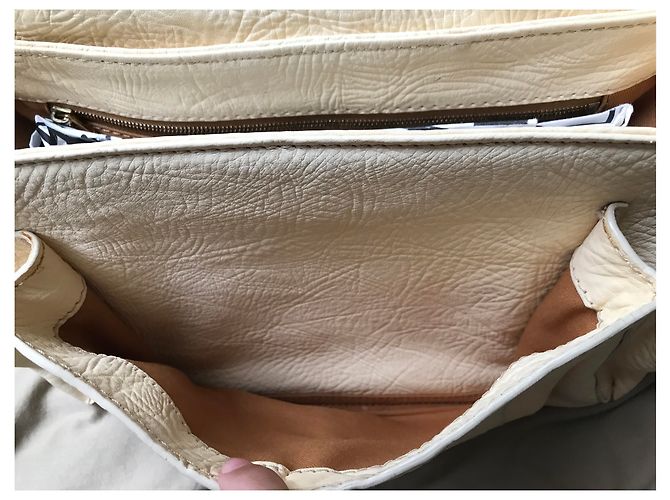 Borsa Céline in pelle beige - vista 7