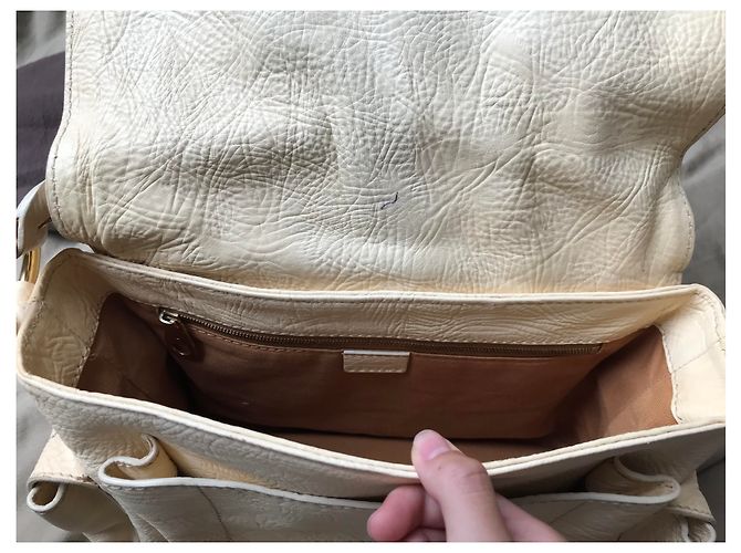 Borsa Céline in pelle beige - vista 8