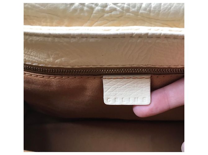 Borsa Céline in pelle beige - vista 9