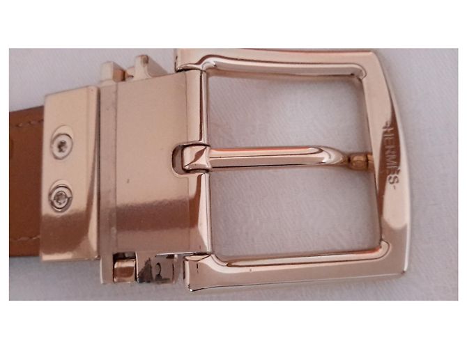 Hermès Dunkelbraune Box und Goldmetall - Ansicht 2
