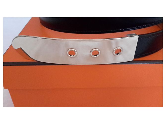 Hermès Dunkelbraune Box und Goldmetall - Ansicht 5