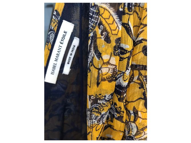 Vestido de seda Isabel Marant amarillo - vista 2