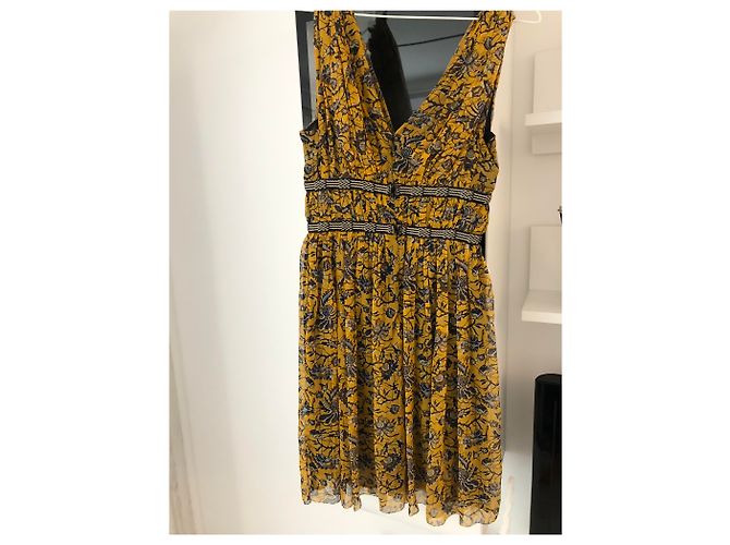 Vestido de seda Isabel Marant amarillo - vista 3