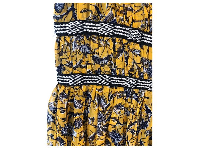 Vestido de seda Isabel Marant amarillo - vista 4