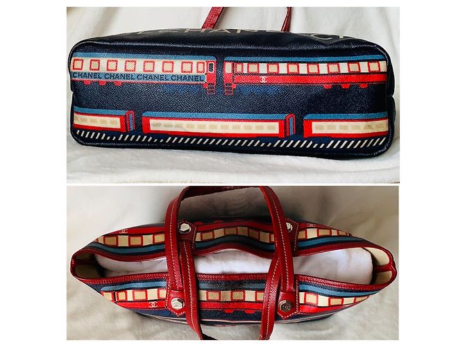 Le Boy Chanel Le Train Vermelho Azul - vista 15