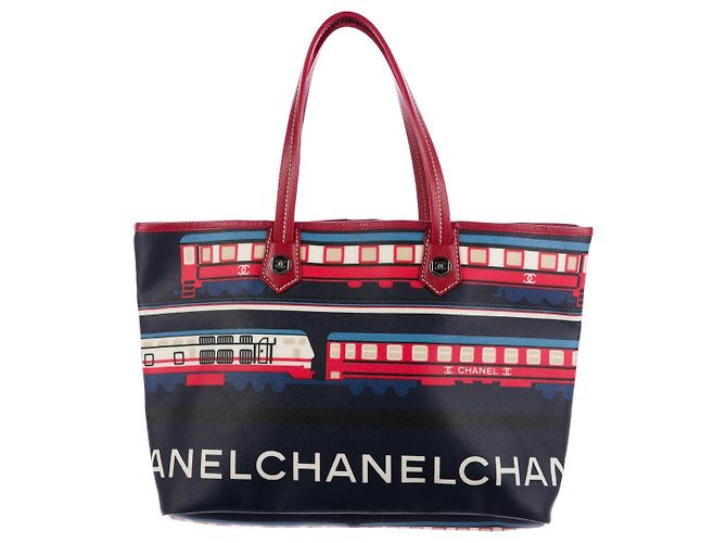 Le Boy Chanel Le Train Vermelho Azul - vista 16