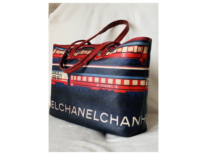 Le Boy Chanel Le Train Vermelho Azul - vista 4