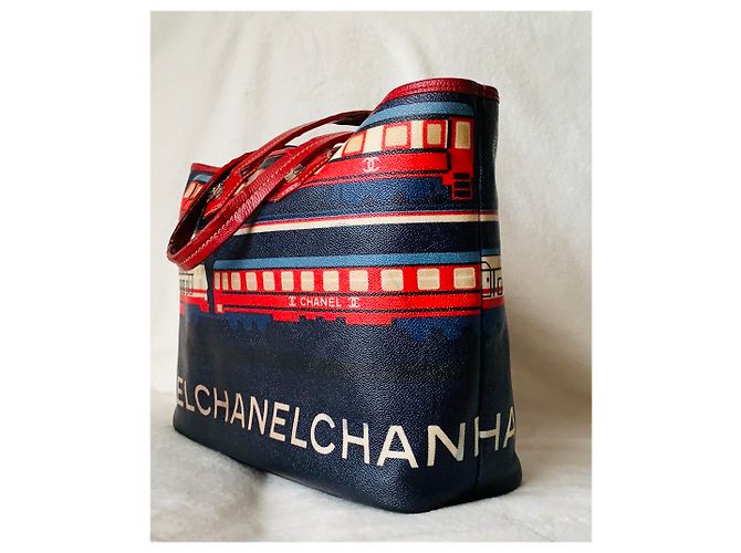 Le Boy Chanel Le Train Vermelho Azul - vista 5