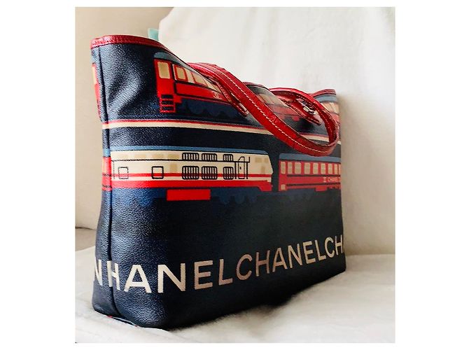 Le Boy Chanel Le Train Vermelho Azul - vista 6