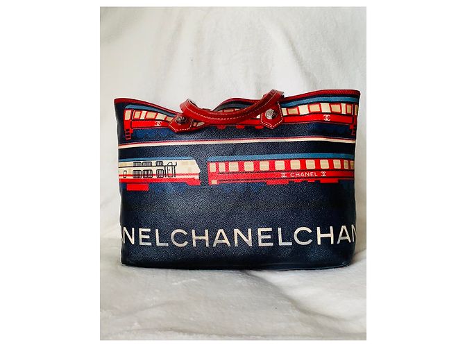 Le Boy Chanel Le Train Vermelho Azul - vista 7